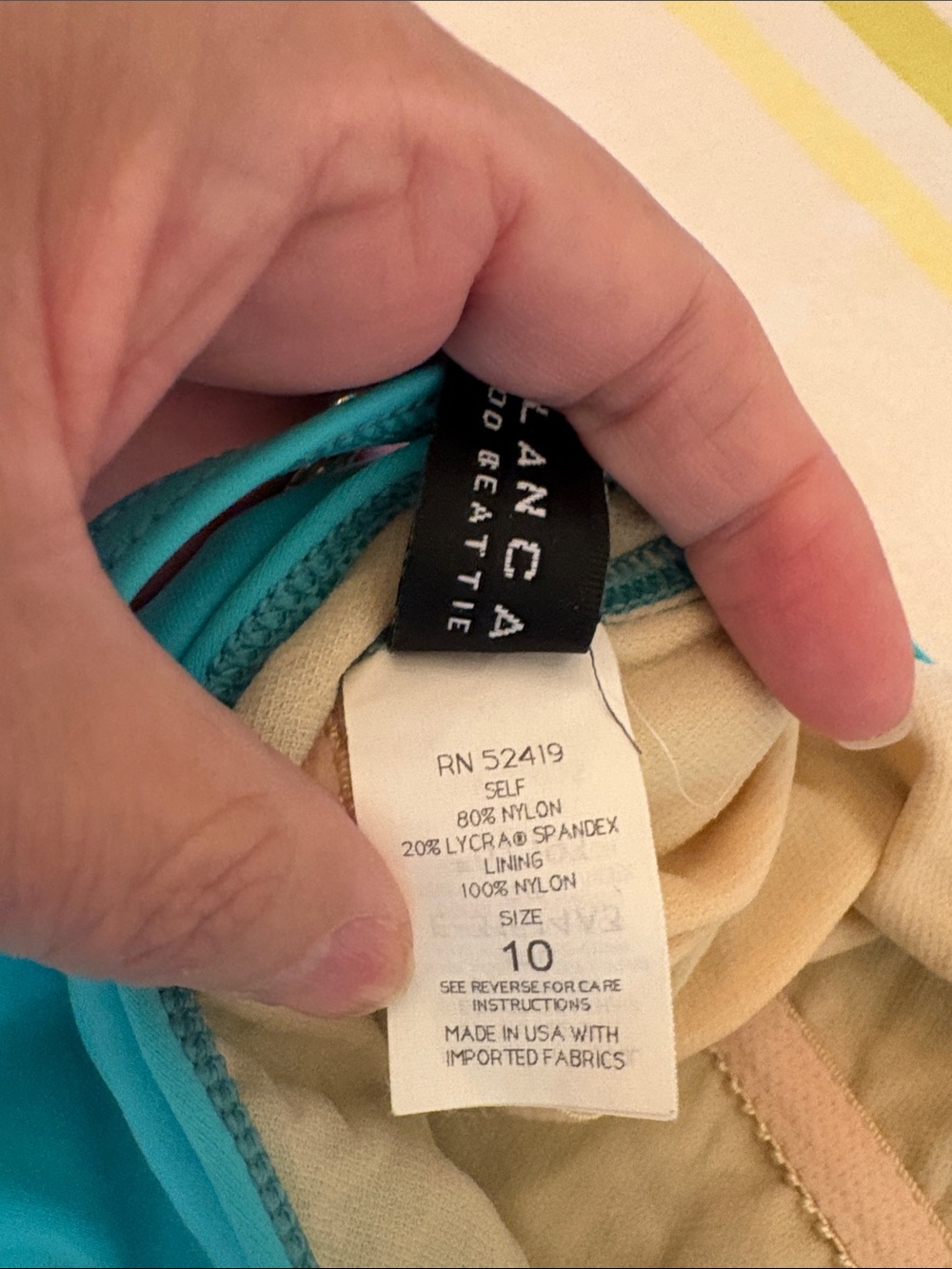 La Blanca Turquoise Slim-Strap One-Piece Swimsuit - Picture 3 of 6